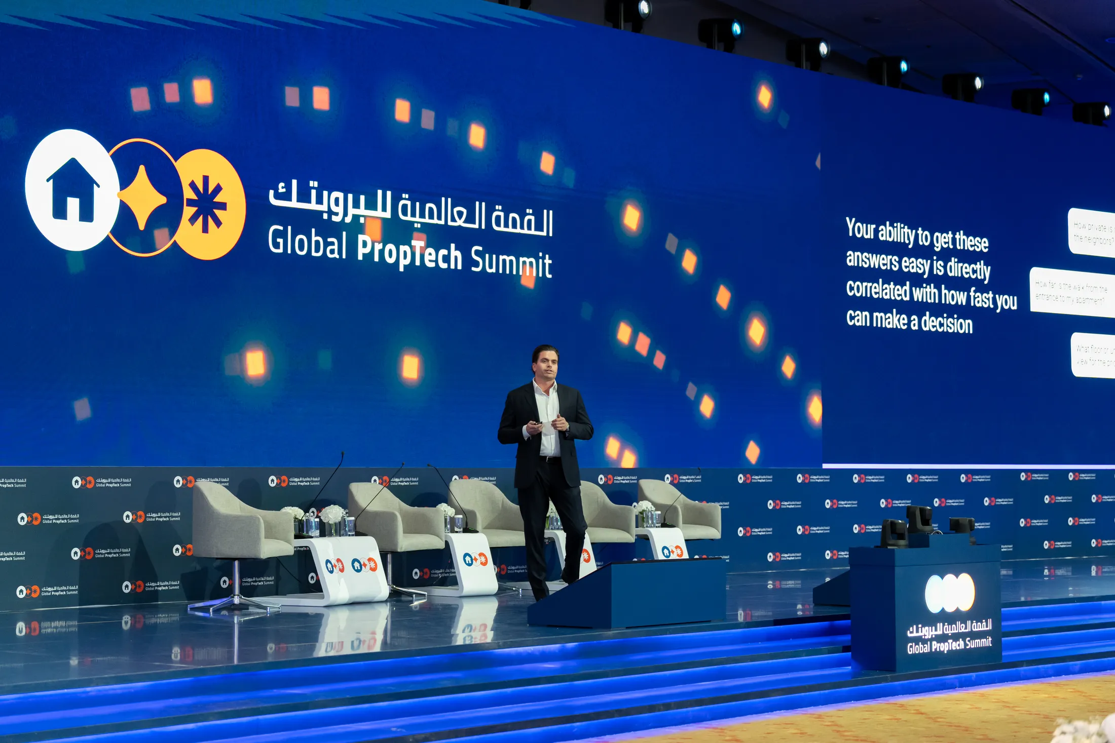 Philip Gundersen keynoting on the Global PropTech Summit main stage